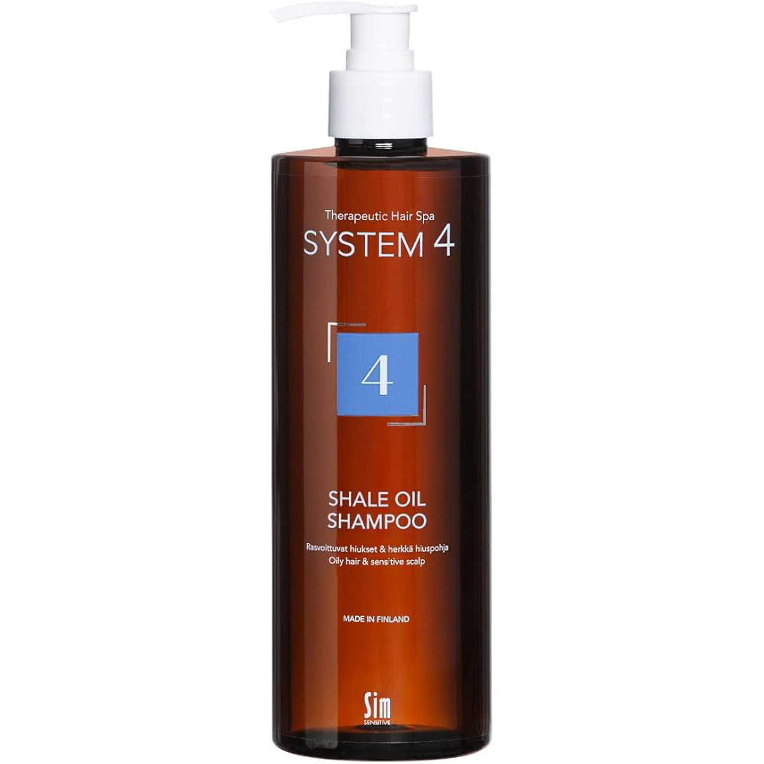 SIM Sensitive System 4 Therapeutic Hair SPA Shale Oil Shampoo 4 Oily Hair, Sensitive and Itchy Scalp – 500 ml