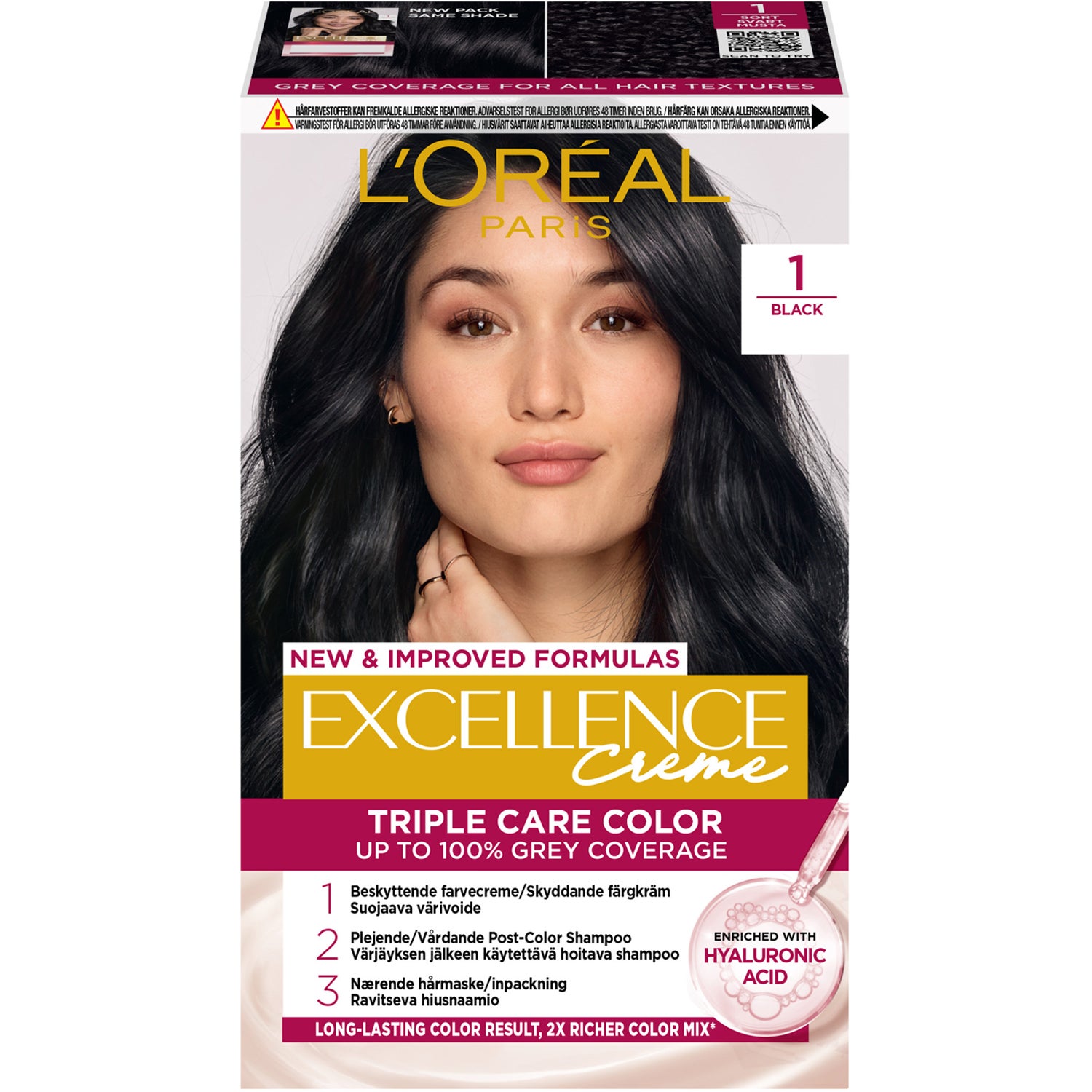 L'Oréal Paris Excellence Creme 1 Black
