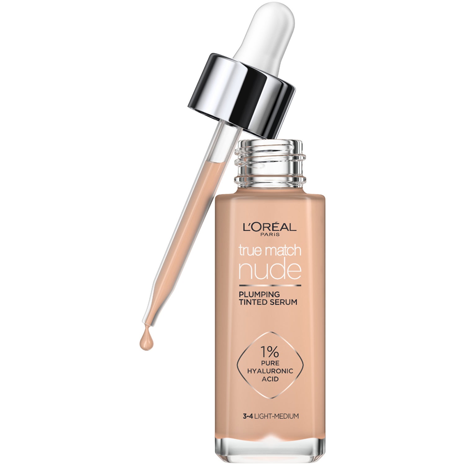 L'Oréal Paris True Match Nude Plumping Tinted Serum 3-4 Light Medium - 30 ml