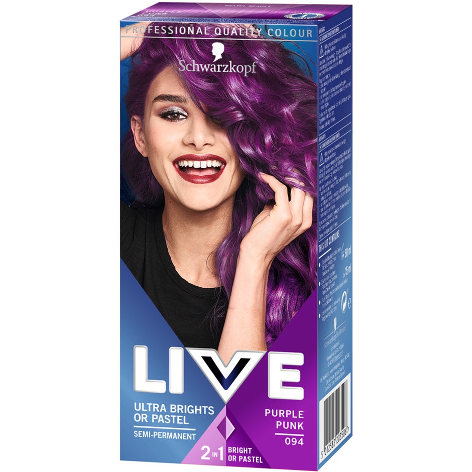 Bilde av Schwarzkopf Live Ultra Brights 94 Purple Punk Semi-permanent - 80 Ml