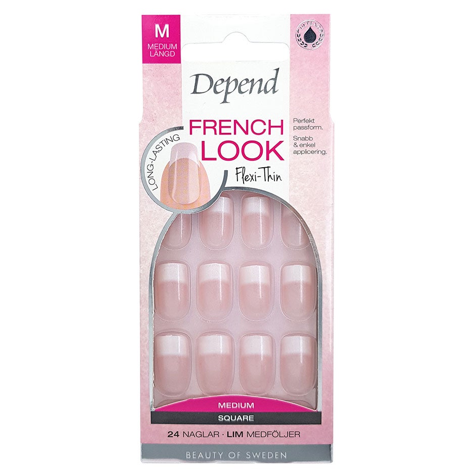 French Look Medium Square Pink Shimmer