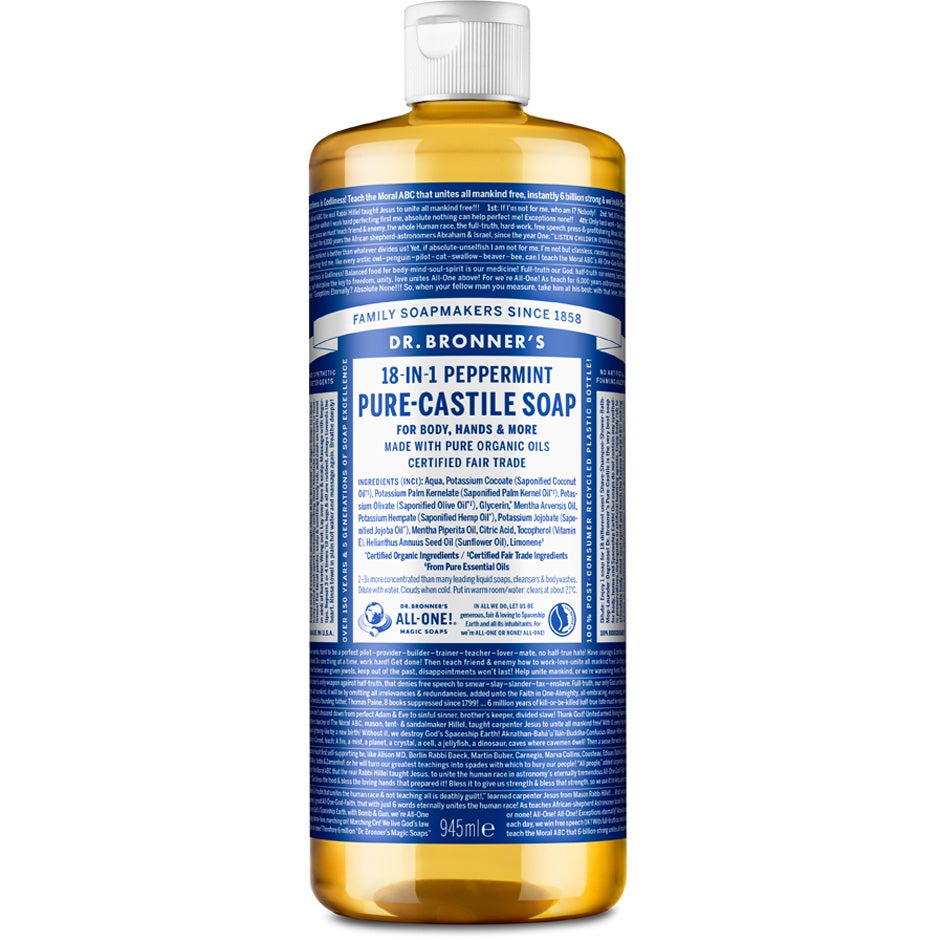 Bilde av Dr. Bronner's Pure Castile Liquid Soap Peppermint 945 Ml