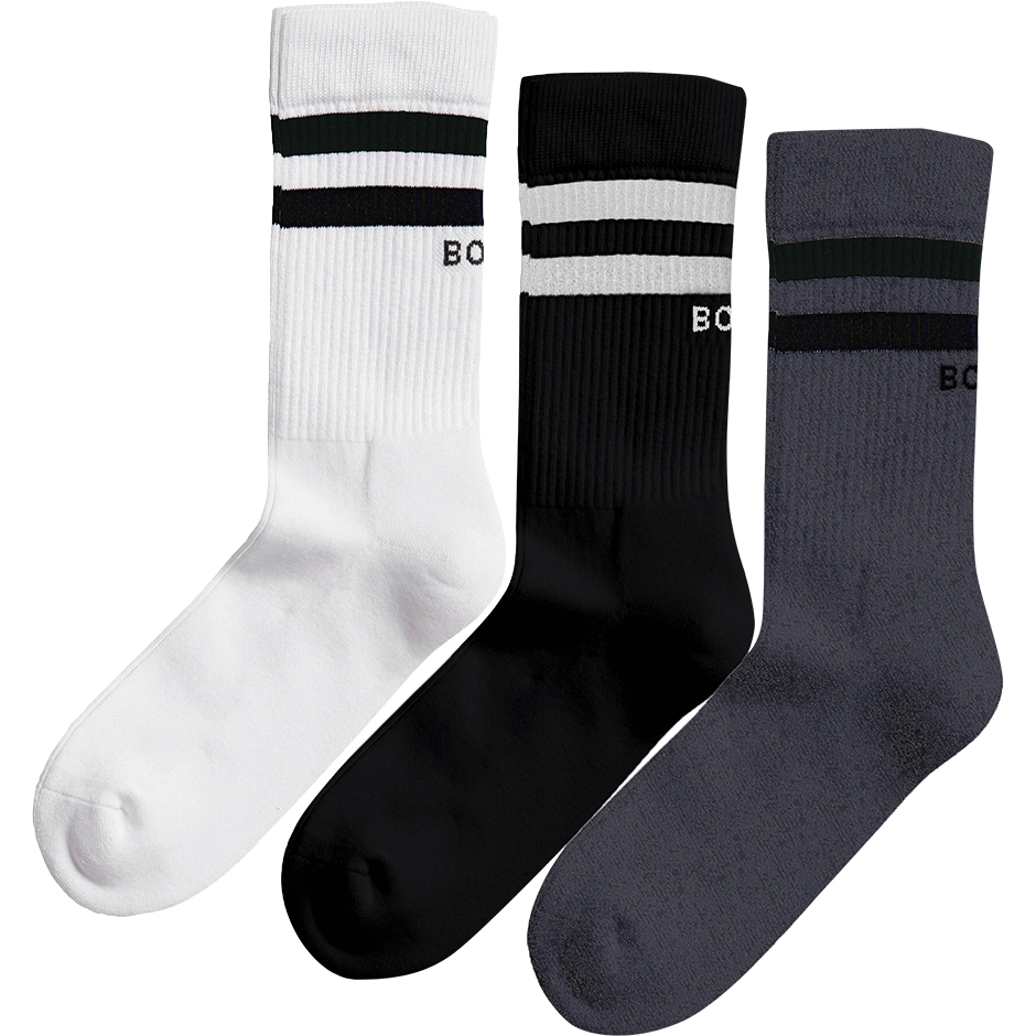 3P Core Crew Sock  White/Black/Grey