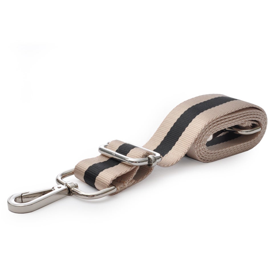 Bilde av Ceannis Shoulder Strap In Black/sand Webbing (silver) Black/sand