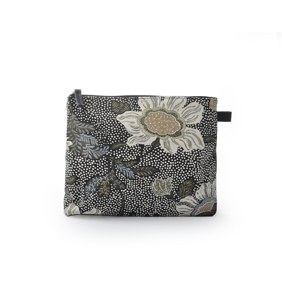 Ceannis Cosmetic Medium Flower Linen Black 23x19x6 cm - pcs 1