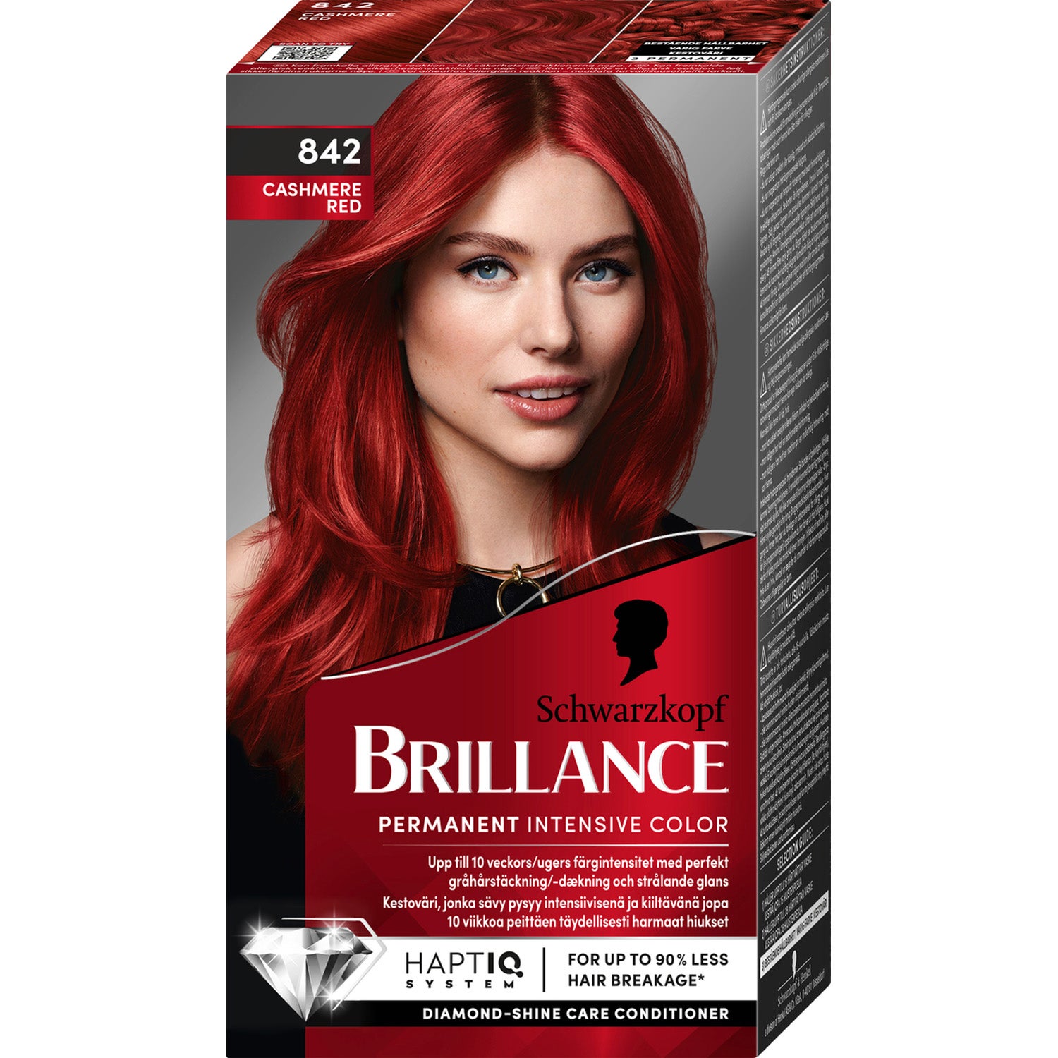 Schwarzkopf Brillance  Hair Color 842 Cashmere Red