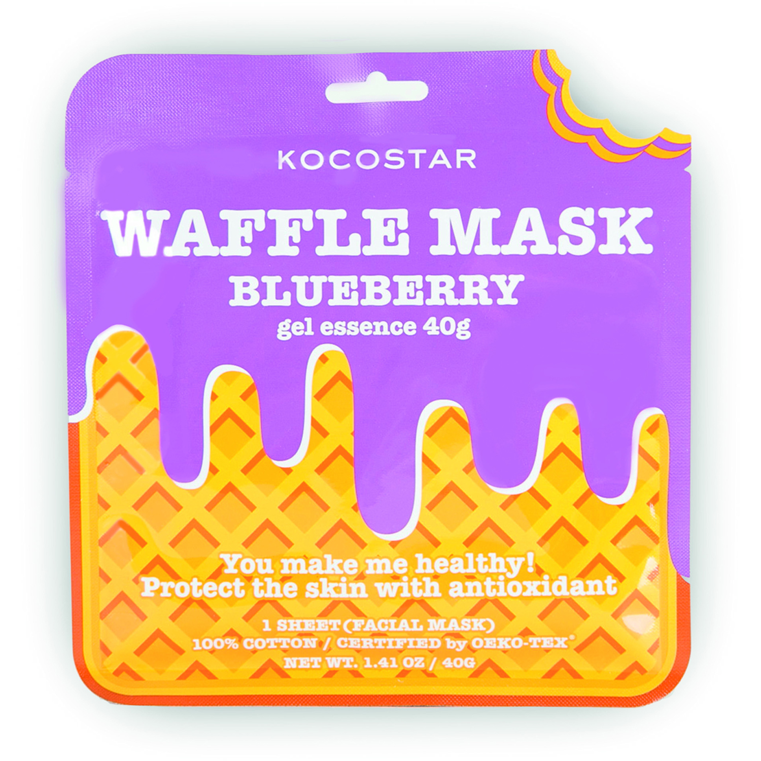 Waffle Mask Blueberry