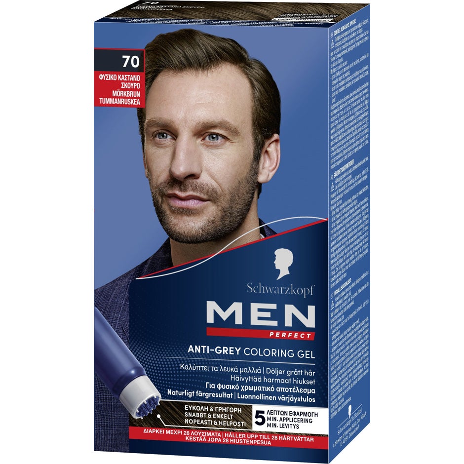 Schwarzkopf Men Perfect Anti-Grey Coloring Gel 70 Dark Brown
