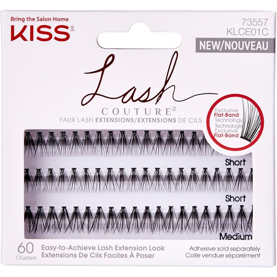 Bilde av Kiss Lash Couture Faux Mink Lashes Ext Flat Band Trio Singles - 60 Stk