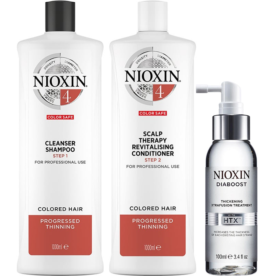Bilde av Nioxin System 4 Trio For Colored Hair Progressed Thinning Hair 1000ml + 1000ml + 100ml