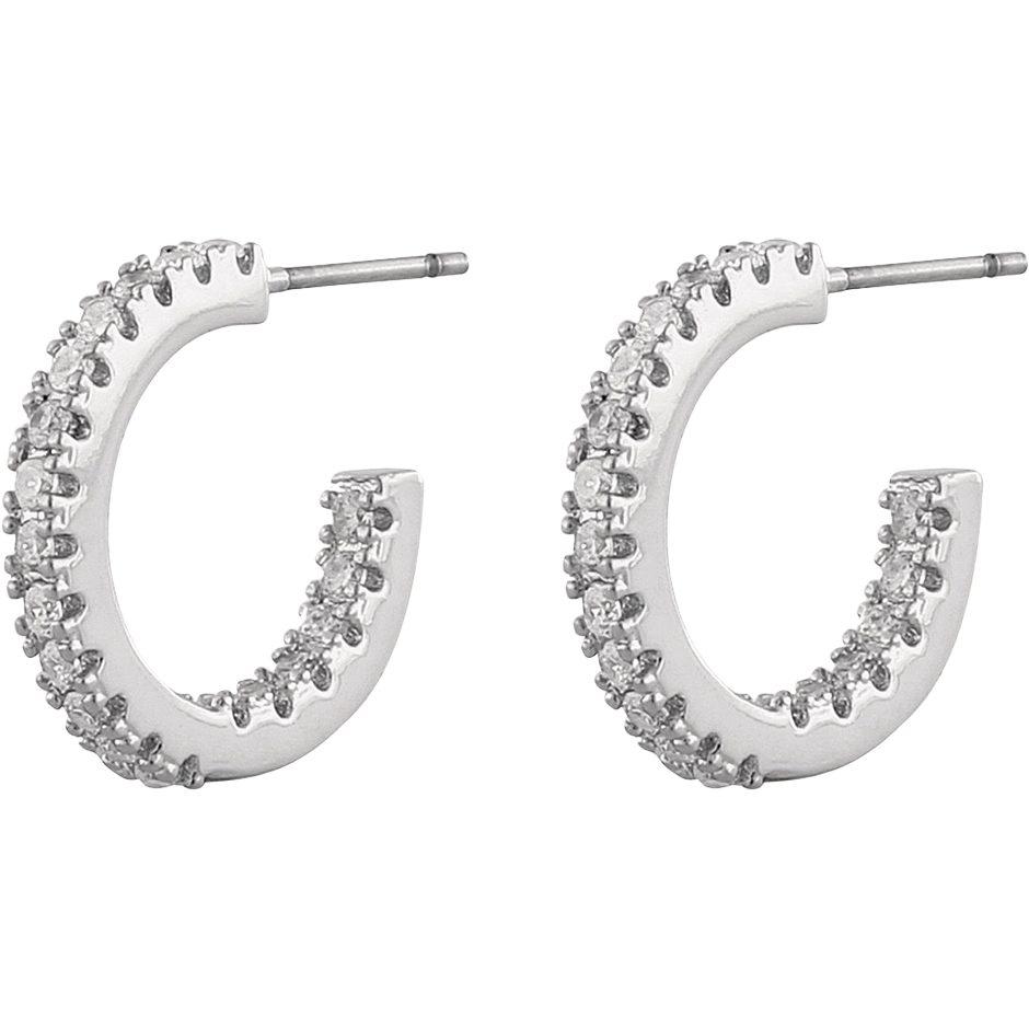 Clementine Small Ring Ear Silver Clear