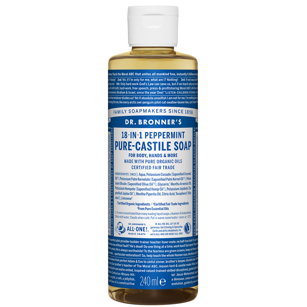 Bilde av Dr. Bronner's Magic Soaps Peppermint 240 Ml