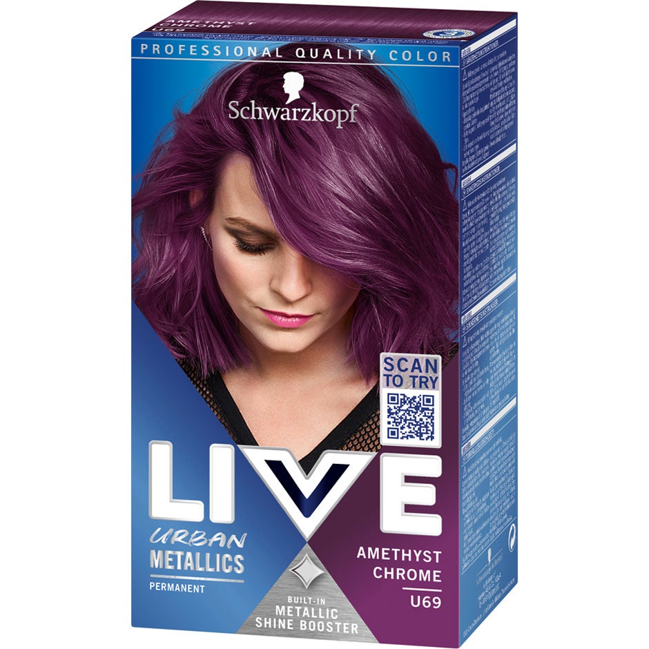 Bilde av Schwarzkopf Live Intense Colour Urban Metallics U69 Amethyst Chrome - 142 Ml