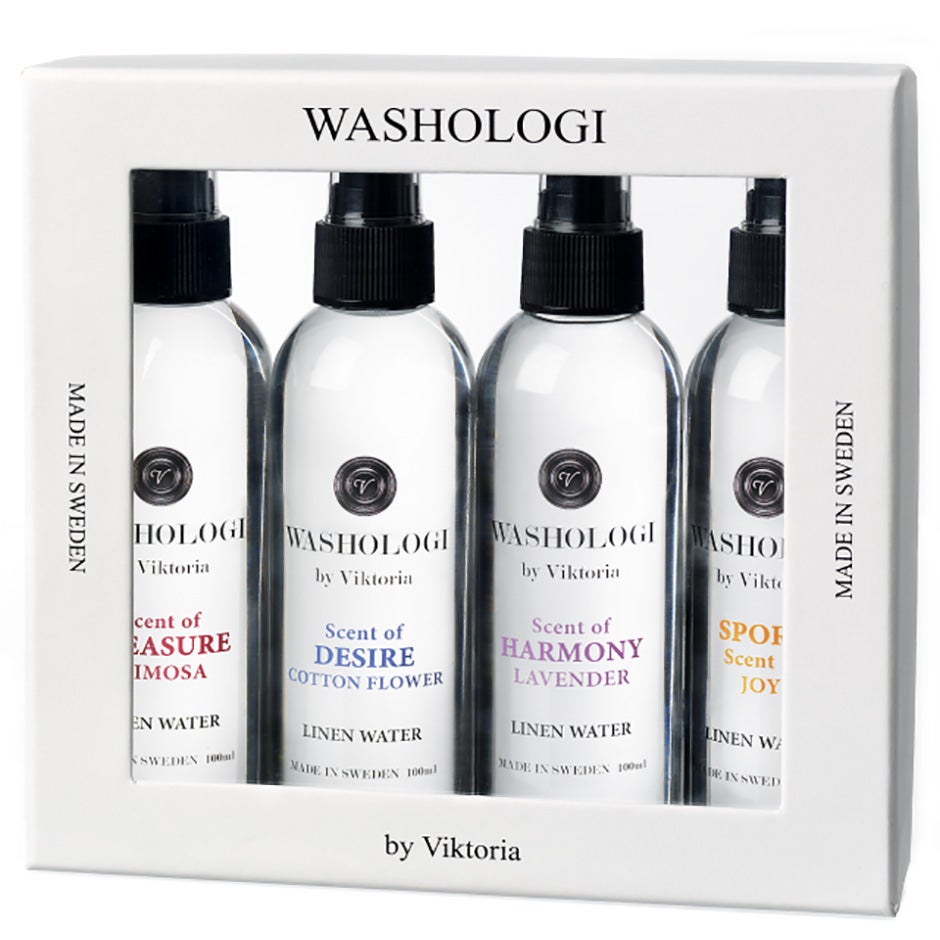 Bilde av Washologi Gift Box - Desire, Harmony, Pleasure & Sport Cotton Flower, Lavendel, Mimosa & Jasmine