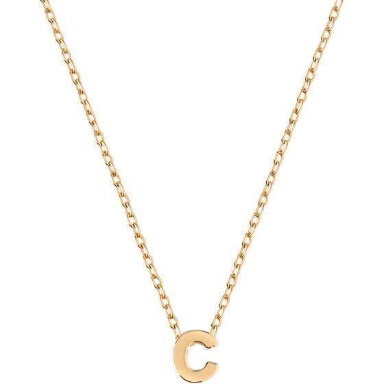 Gold Plated Initial C Necklace Giftbox