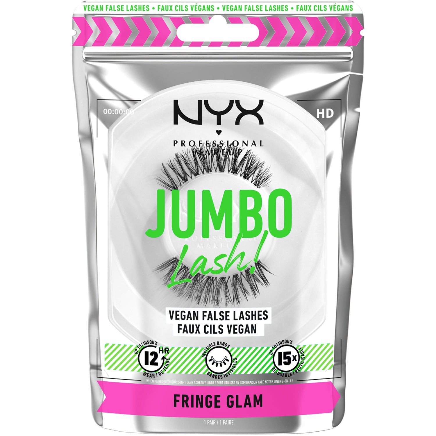 Jumbo Lash! Vegan False Lashes Fringe Glam