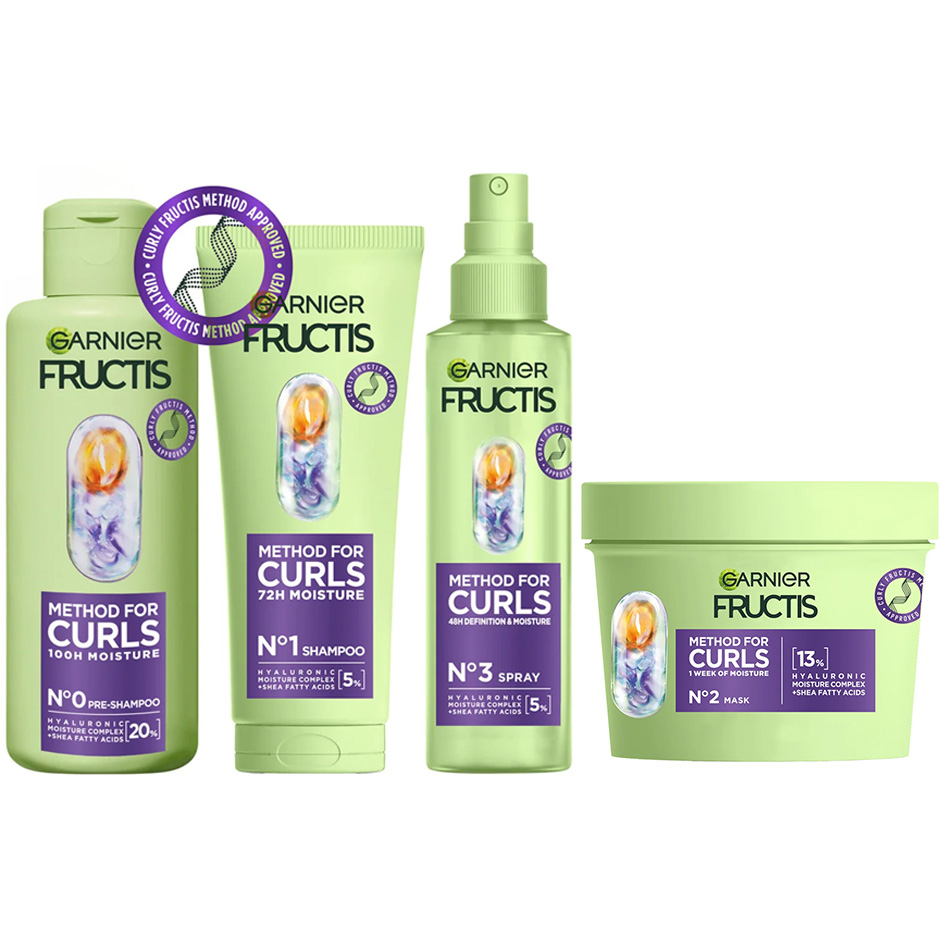 Bilde av L'oréal Paris Method For Curls Set Pre-shampoo 200 Ml, Shampoo 200 Ml, Mask 370 Ml & Moisturizing Spray 150 Ml