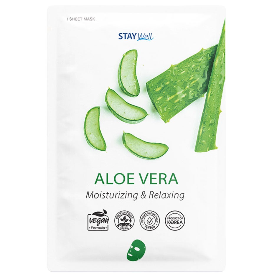 Stay Well Vegan Sheet Mask Aloe 3pcs