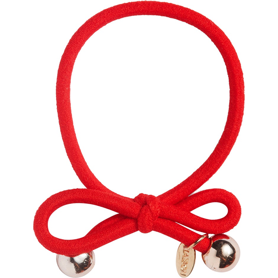 Bilde av Ia Bon Hair Tie Gold Bead Red