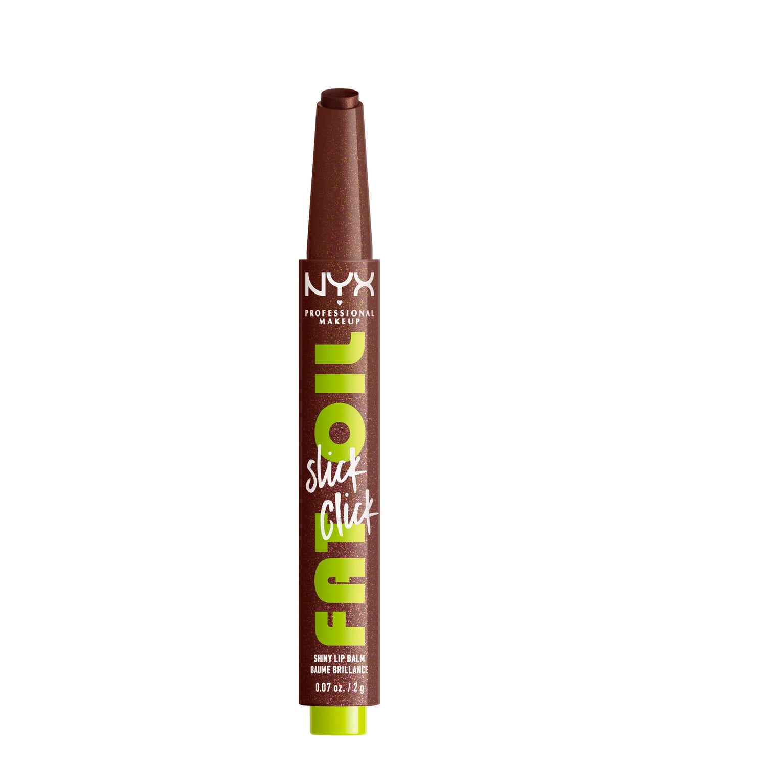 NYX Professional Makeup Fat Oil Slick Click - shiny lip balm - trending topic (cosmic charcoal) (12) - high shine
