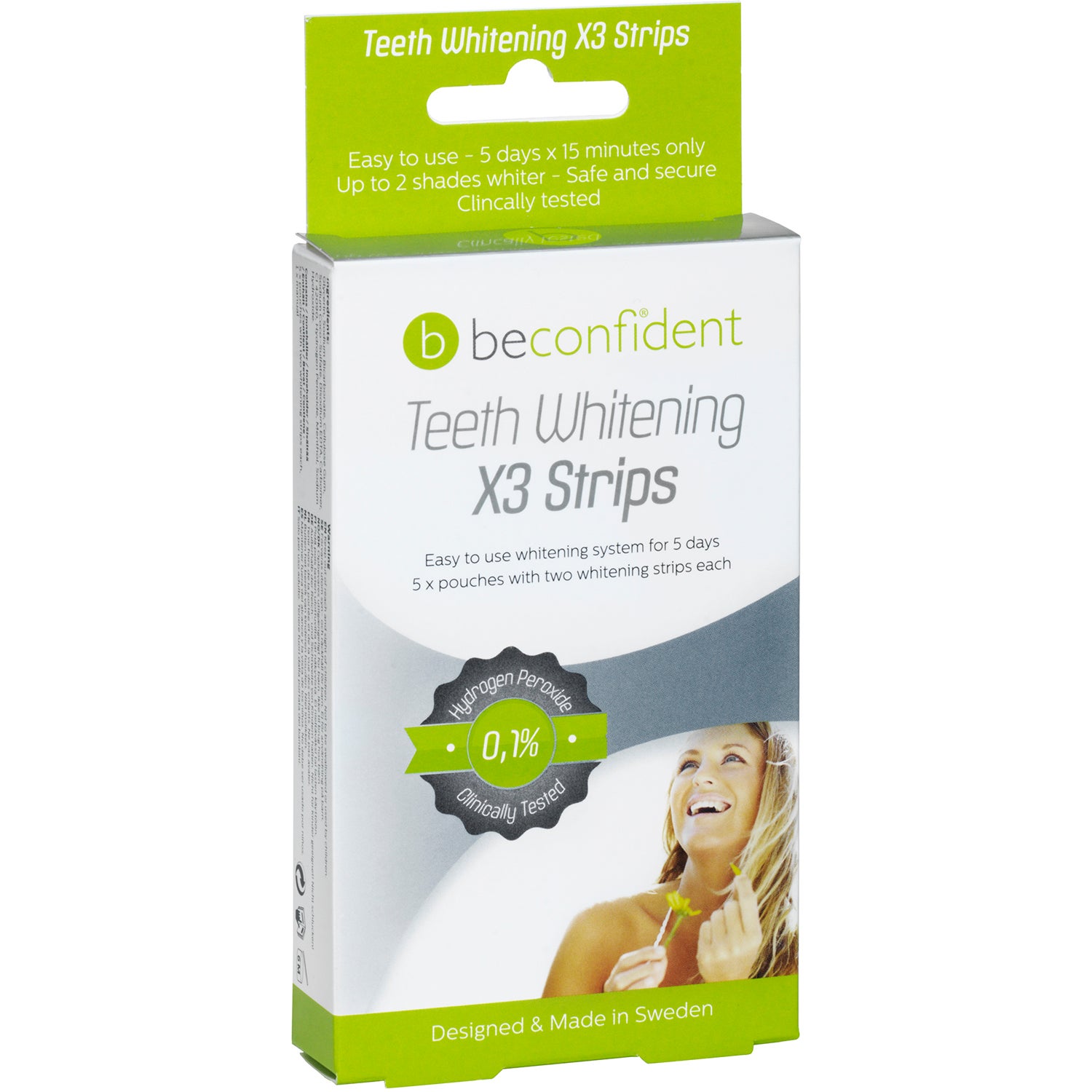 Beconfident Teeth Whitening X3 Strips, 5 days 10 strips