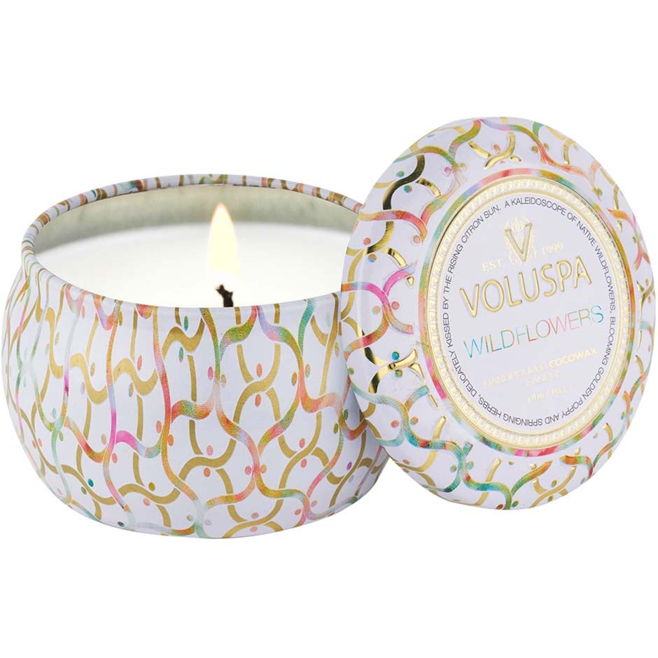 Bilde av Voluspa Mini Tin Candle Wildflowers - 113 G