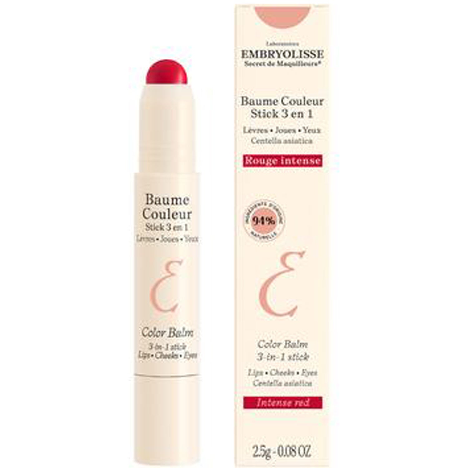 Color Balm 3-In-1 Stick Intense Red