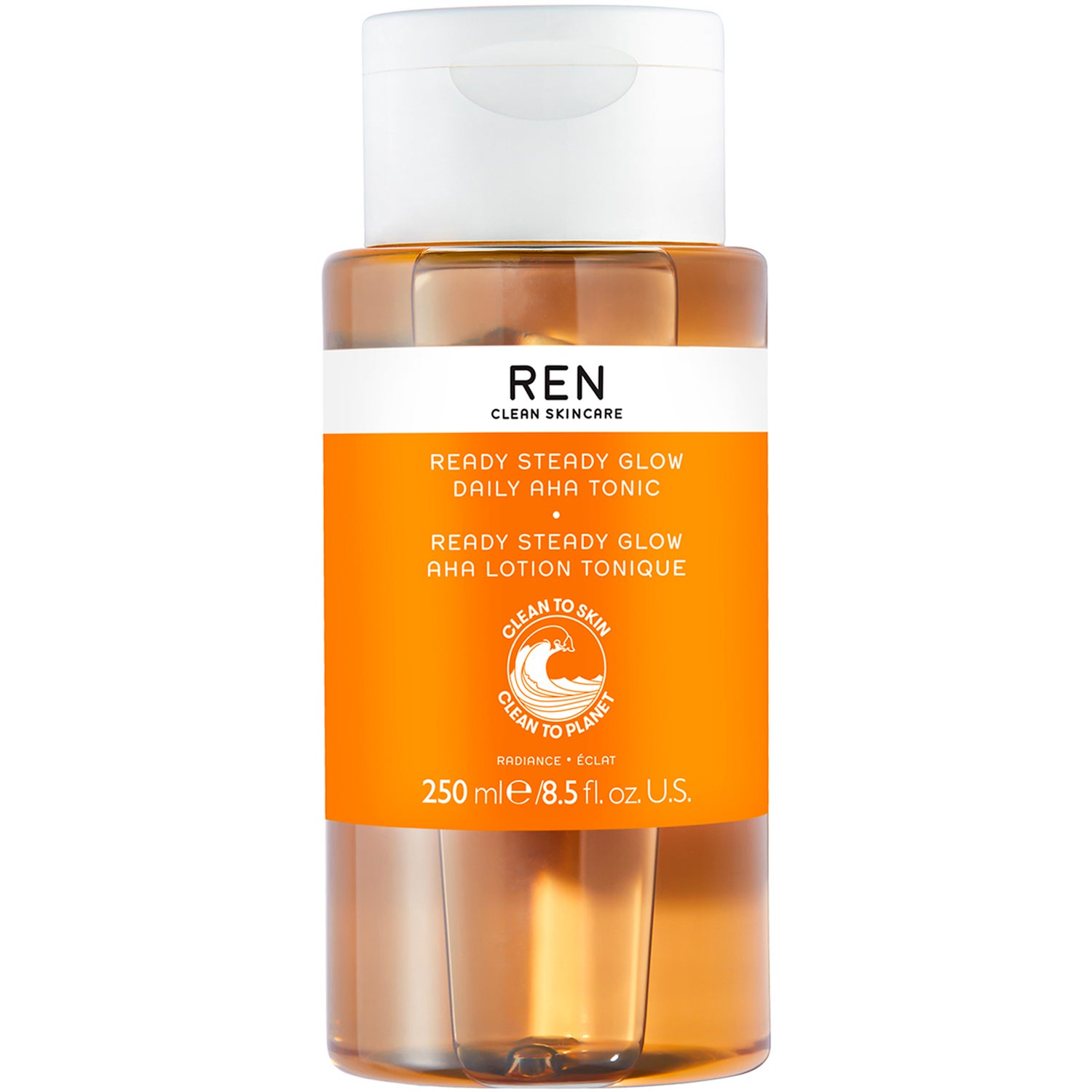 REN Ready Steady Glow Daily AHA Tonic, 250 ml