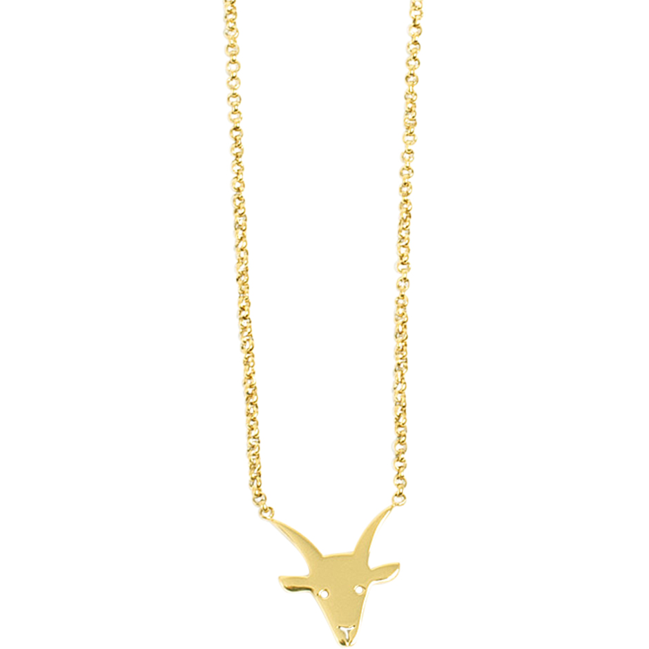 Zodiac Steel Gold Necklace