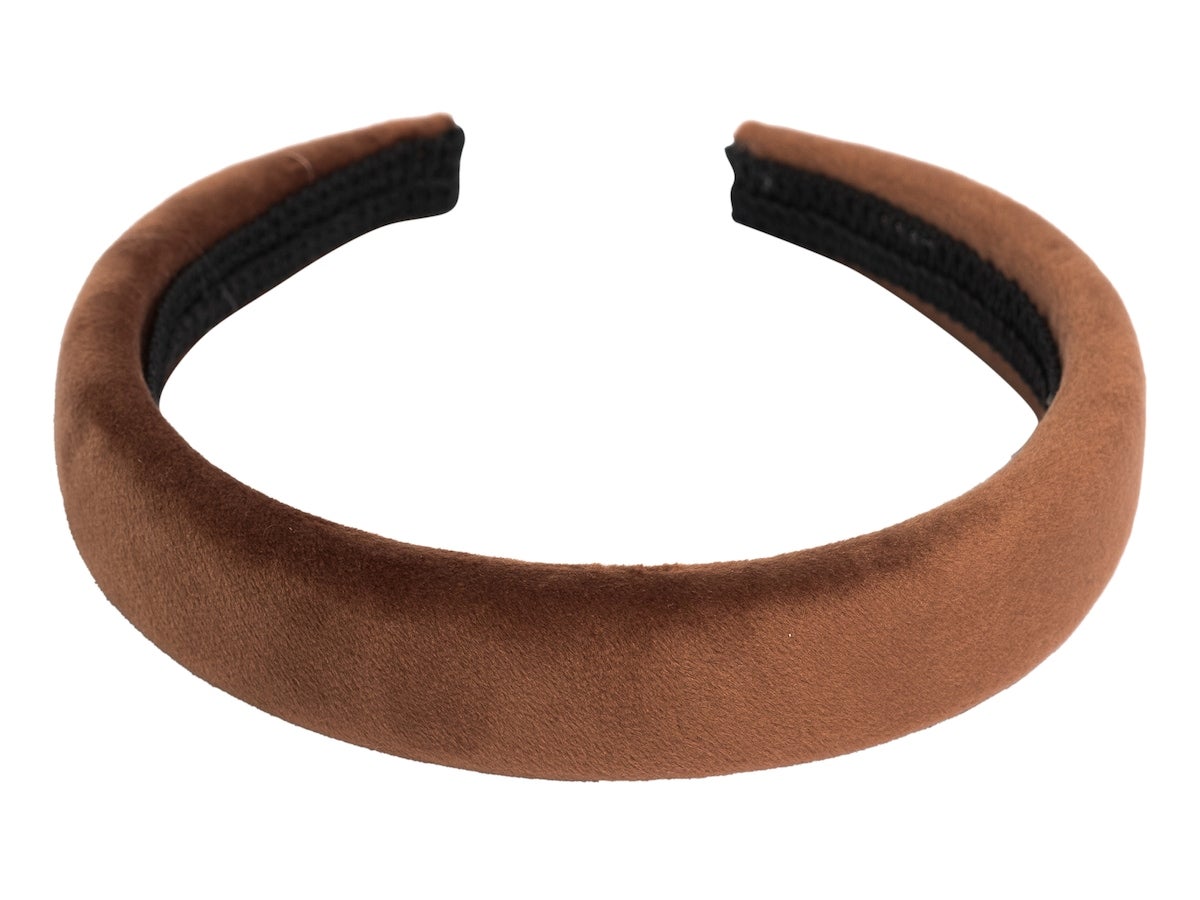 Bilde av Dark Velvet Hairband Broad Cognac