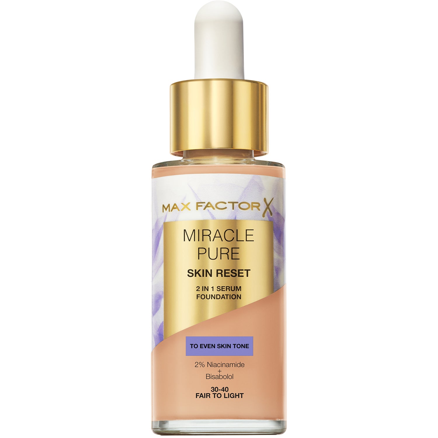 Max Factor Miracle Pure Skin Reset 2 In 1 Serum Foundation Fair T