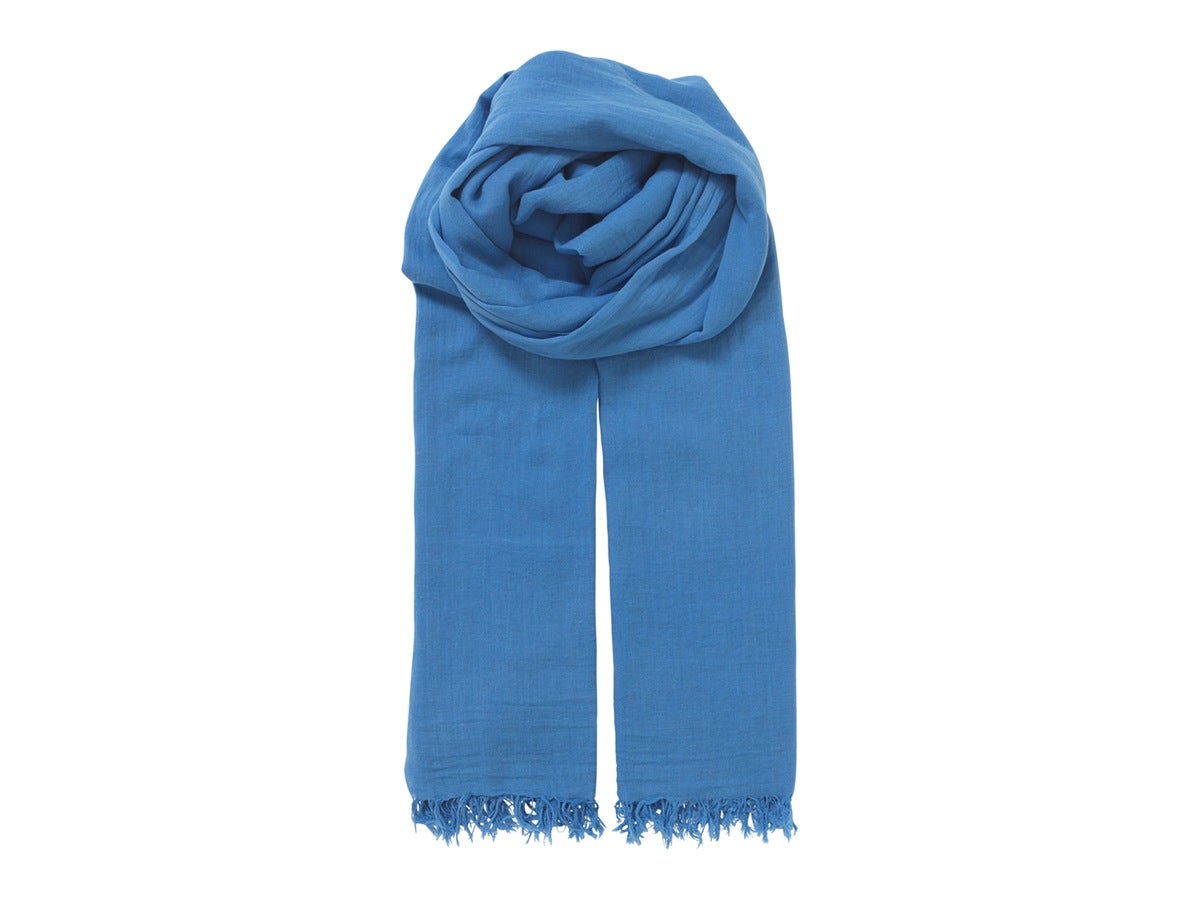 Bilde av Becksöndergaard Gaze Ilkana Scarf 100x200 Cm, Forever Blue, 100% Cotton