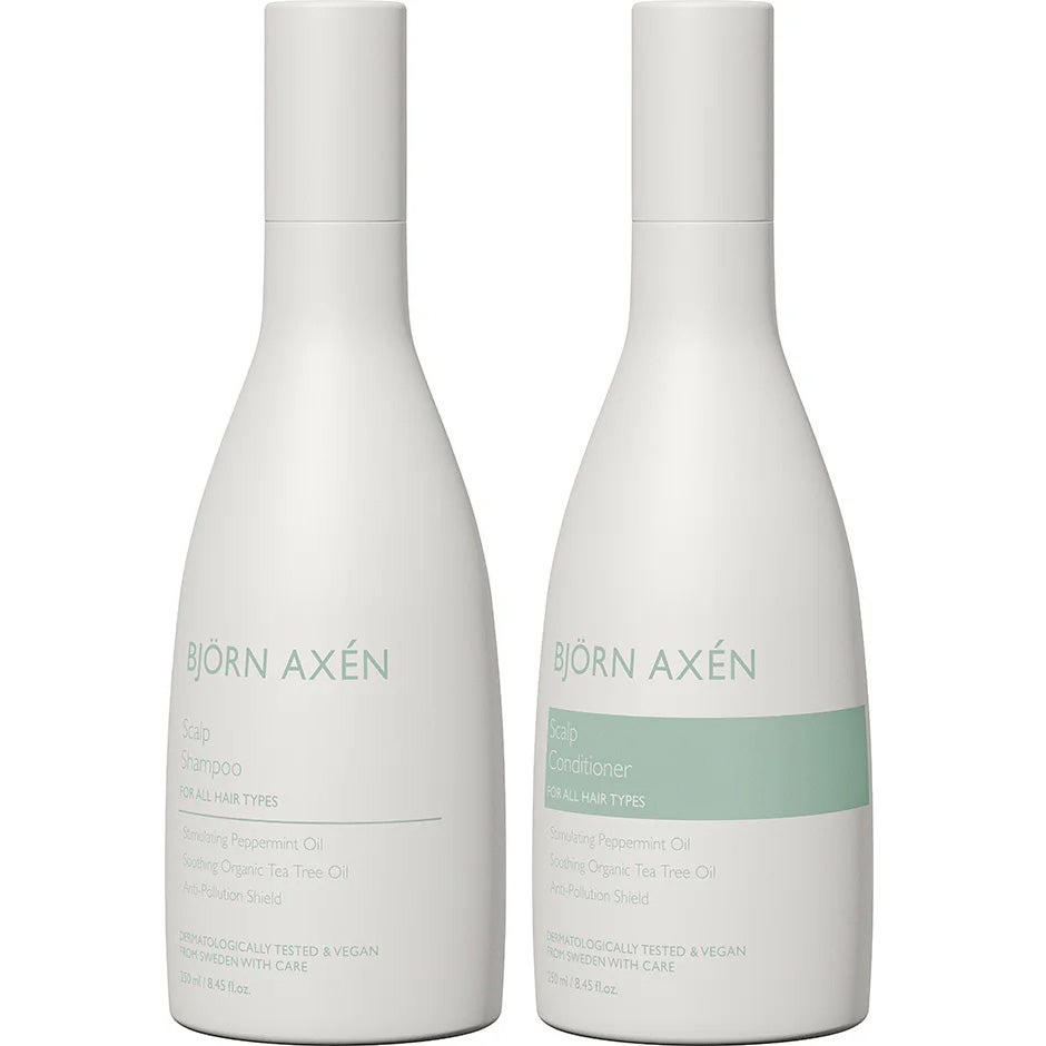 Björn Axén Ultimate Scalp Kit Shampoo250 ml + Detox Scrub 150 ml + Conditioner 250 ml + Hair & Scalp Serum 60 ml + Scalp Massage Brush