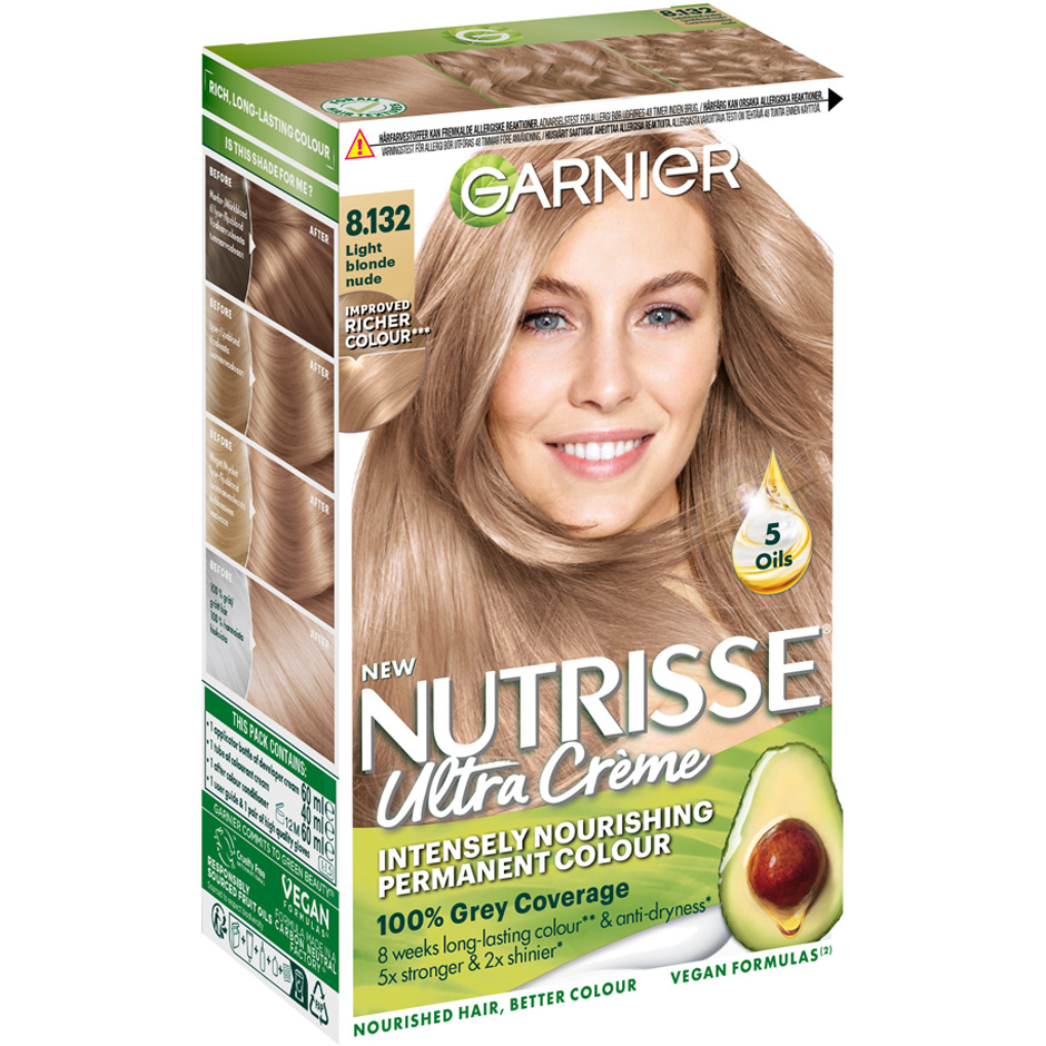 Bilde av Garnier Nutrisse Cream 8.132 Nude Medium Blonde Nude Medium Blonde