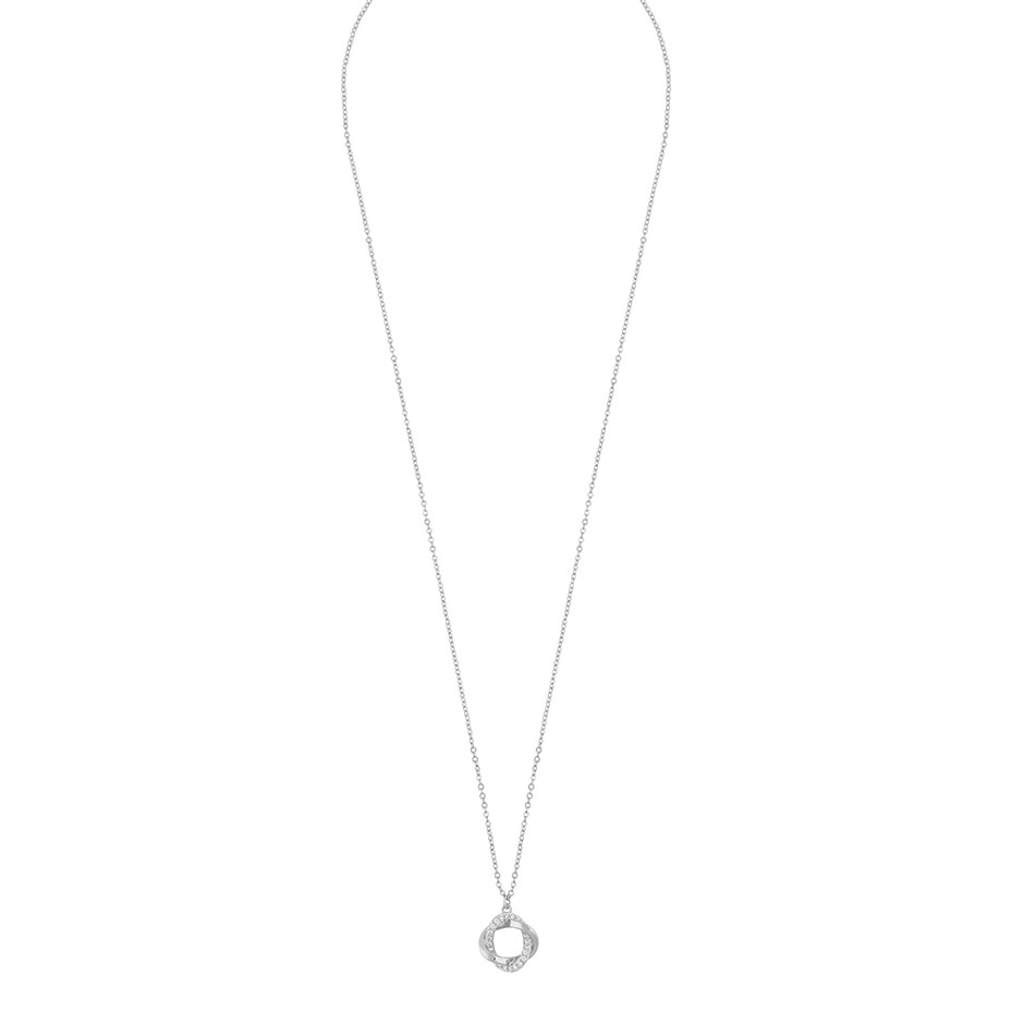 Bree twist pendant neck 45 silver/clear