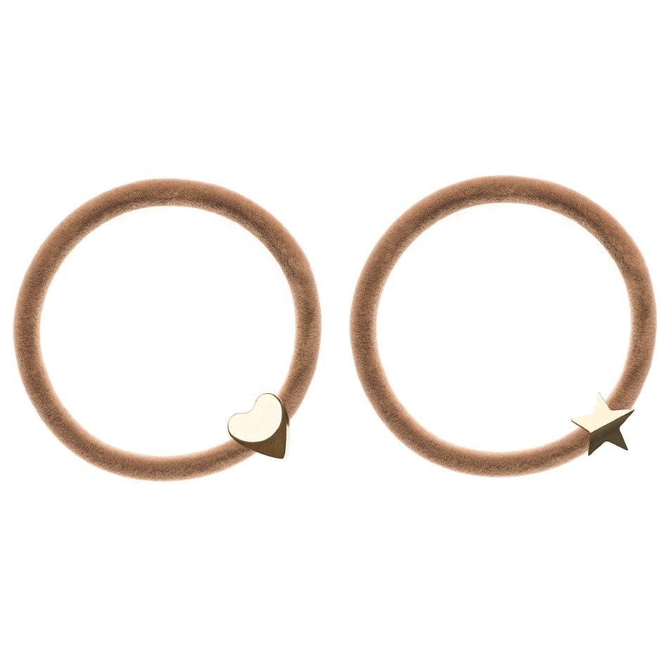 Bilde av Dark 2 Pk Velvet Hair Tie Sand