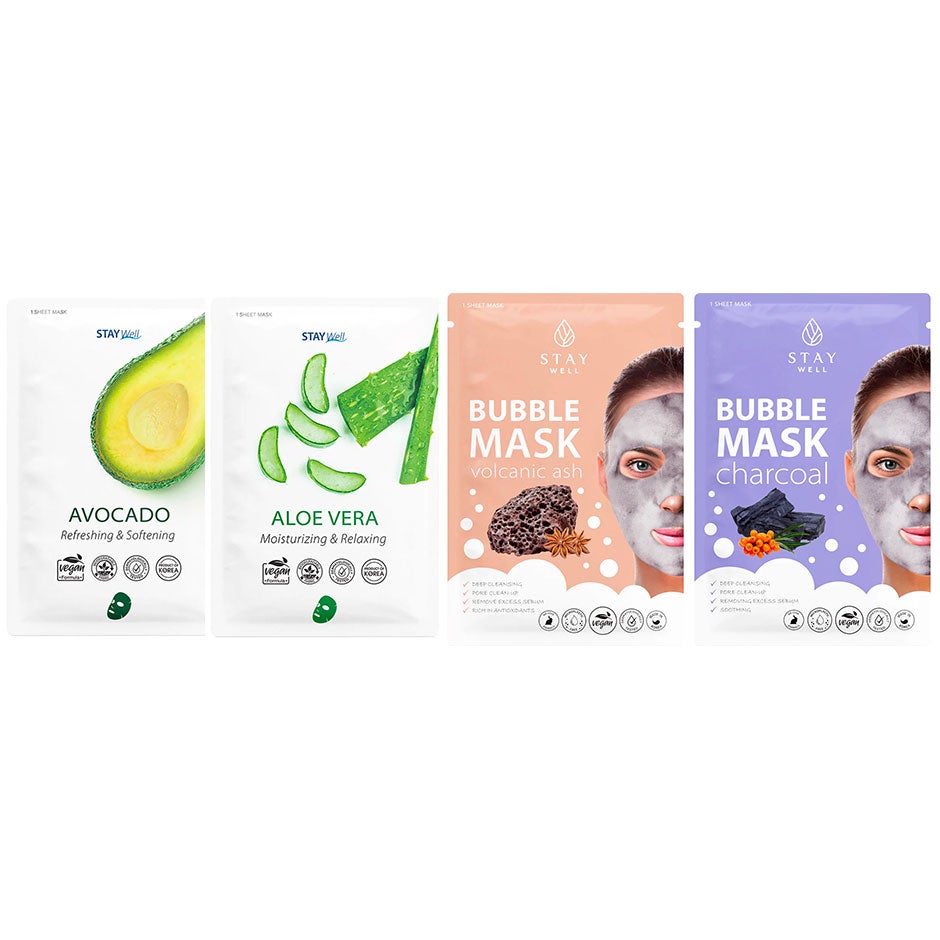 Stay Well Soothing & Pore Regulating Sheetmasks 4 pcs