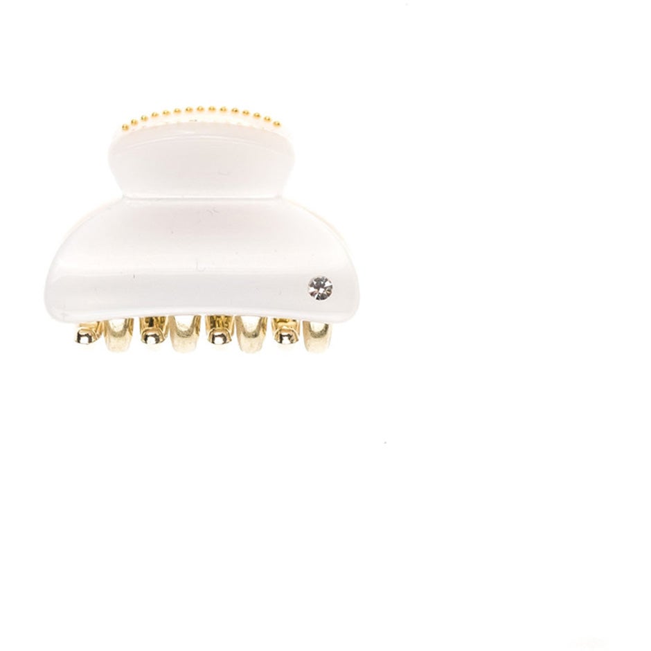 Dark Hair Claw Small White - pcs 1