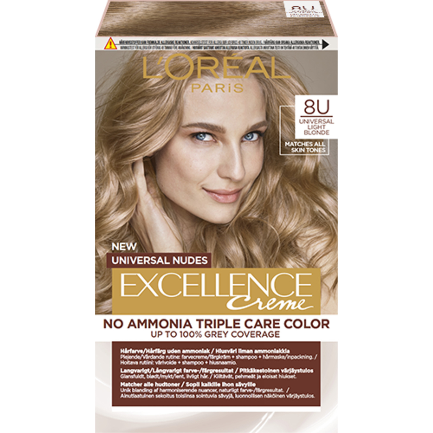 L’Oréal Paris Excellence Universal Nudes Light Blonde 8U – 1 pcs