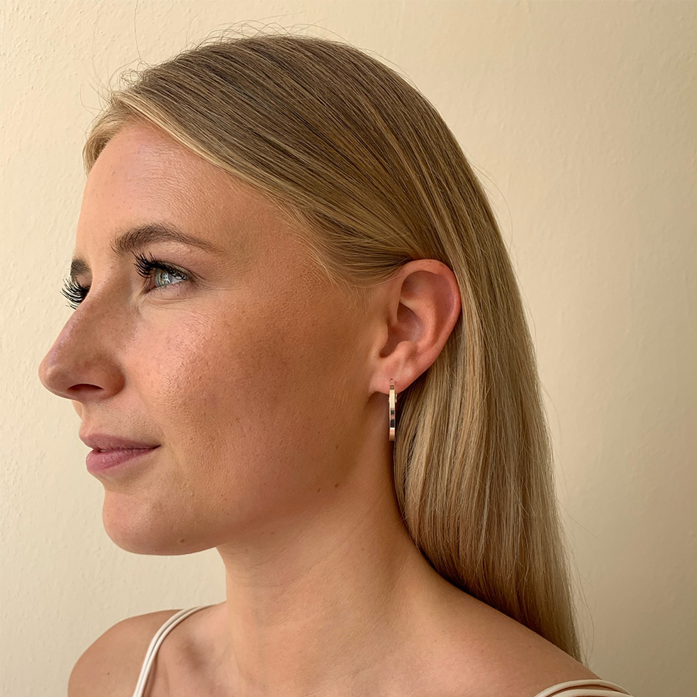 Moe Ring Ear Plain Silver