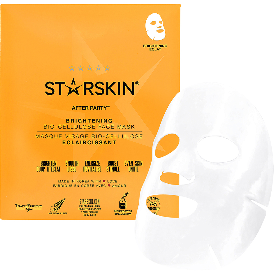 Bilde av Starskin After Party Brightening Bio-cellulose Face Mask - 40 G