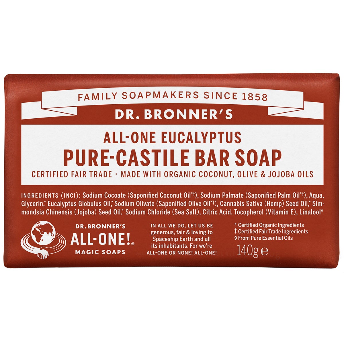 Bilde av Dr. Bronner's Magic Soaps All-one Hemp Eucalyptus 140 G