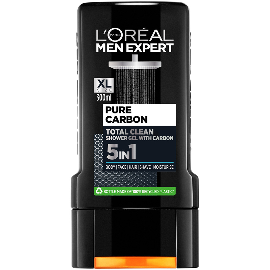 Bilde av L'oréal Paris Men Expert Shower Gel Total Clean Total Action With Carbon - 300 Ml