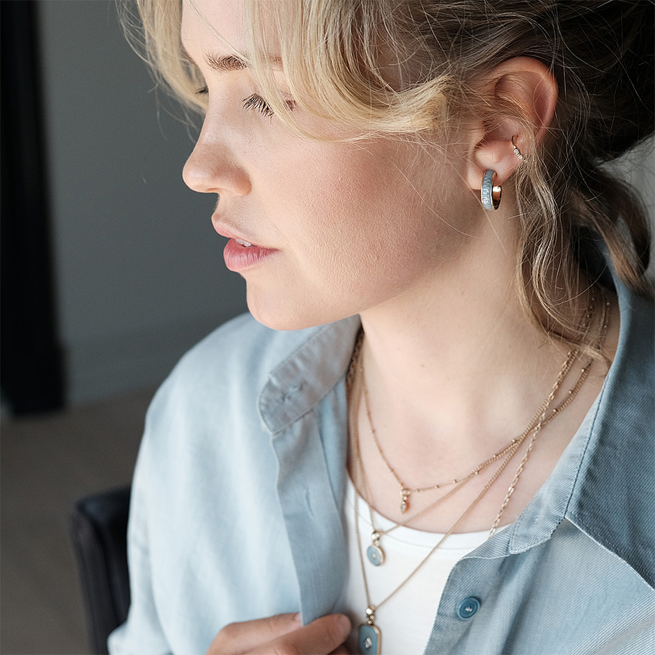 Creol Vintage Enamel Earring