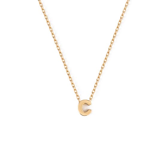 Gold Plated Initial C Necklace Giftbox