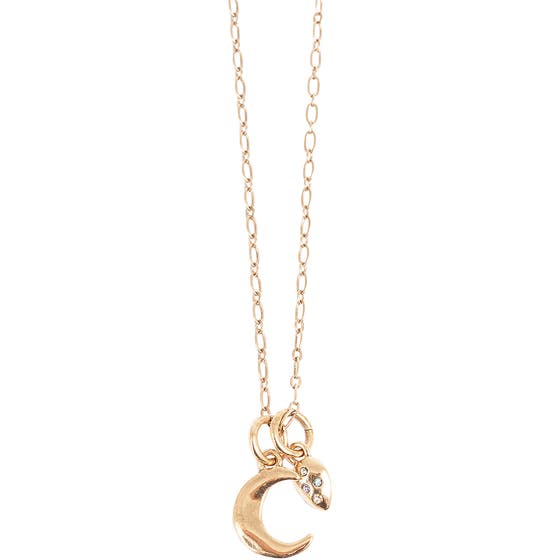 Mysterious Garden Necklace Moon Gold