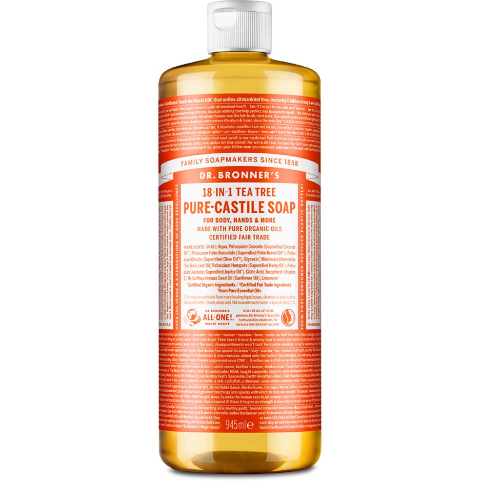 Bilde av Dr. Bronner's Pure Castile Liquid Soap Tea Tree 945 Ml