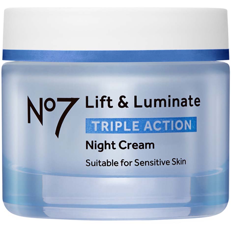 Bilde av No7 Lift & Luminate Triple Action Night Cream Suitable For Sensitive Skin - 50 Ml