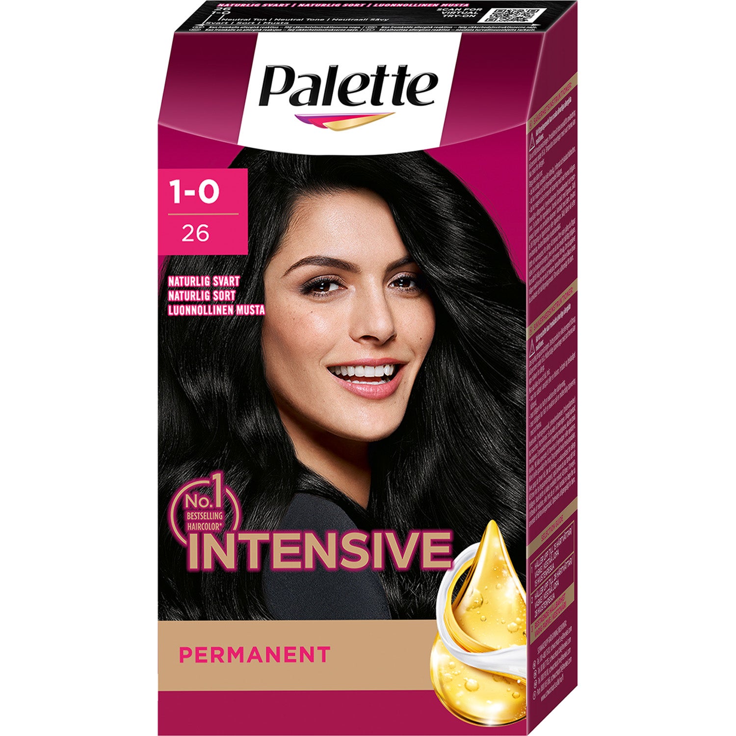 Schwarzkopf Palette Intensive Creme Coloration 1-0 Deep Natural B