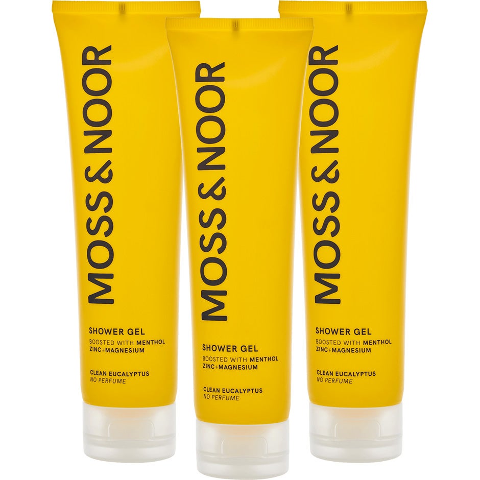 Moss & Noor After Workout Shower Gel Clean Eucalyptus 3x150ml